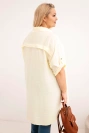 Damenbluse Plus Size aus Viskose mit längerem Rücken gelb