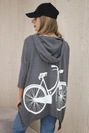 Fahrraddruck Sweatshirt graphit melange