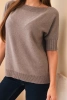 Women's viscose sweater with short sleeves fango