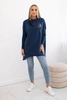 Oversize sweatshirt with asymmetrical sides jeans