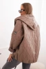 Women's quilted jacket with a hood fango