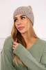 Cap with fleece Melisa K241 beige+gray