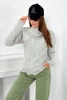 Sweater with decorative frill grey