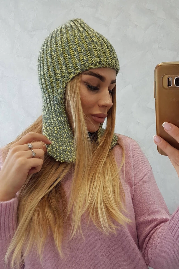 Women's long eared cap Jana K314 yellow