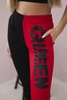 Damen-Jogginghose mit QUEEN-Schriftzug rot 