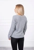 Sweater with V neckline gray