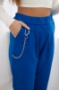 New punto trousers trousers with chain cornflower blue