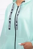 Sweatshirt mit längerem Rücken und Kapuze mint