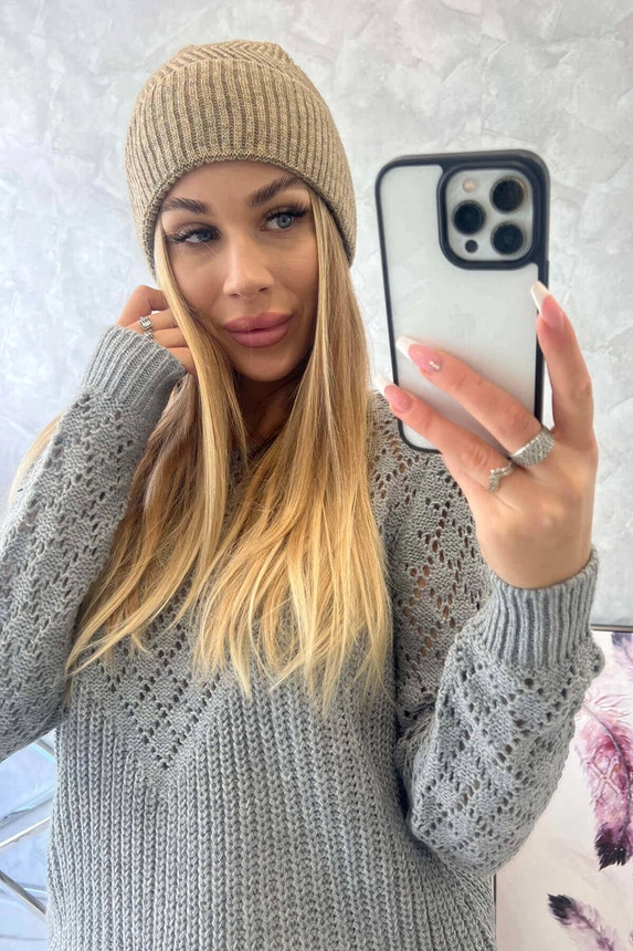 Dünne Mütze Oliwia K252 dunkelbeige