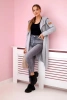 Long cardigan with hood gray