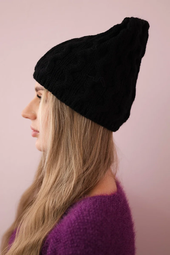 Čapica s fleece Teresa K285 čierna