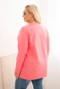 Dámská blůza Plus Size s lodičkovým výstřihem růžová