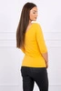 Round neckline blouse mustard