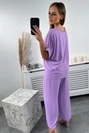 Bluse und Hose Set hell lila