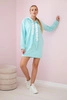 Mintfarbenes Kapuzenkleid in Übergröße