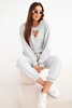 Women's set butter with a heart-shaped cutout gray
