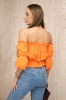 Orangefarbene Paillettenbluse