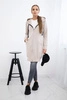 Hooded dress with a hood beige