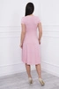 Dress cut under the bust, long sleeve, short sleeve powdered pink