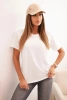 Women's cotton blouse in a classic cut ecru
