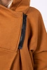 Sweatshirt mit kurzem Reißverschluss camel