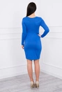 Tailliertes Kleid mit Unterbrustausschnitt kornblumenblau