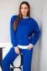 Women's set with a loose sweatshirt and sweatpants buttercup blue