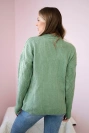 Über den Kopf gezogener Pullover mit modischem Gewebe dunkles mint