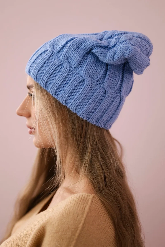 Vilnonė kepurė Iwona K221 blue