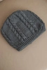 Women’s winter wool hat with braid pattern K452 dark gray