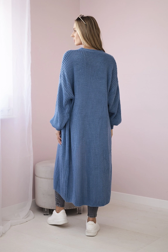 Pullover lange Strickjacke Denim