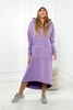 Isoliertes Kleid mit Kapuze violett