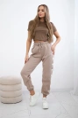 Amour Baumwollhose dunkelbeige
