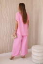 Set with necklace blouse + pants light pink