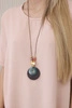Oversized blouse with pendant dark powder pink