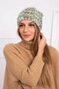 Women's cap Lora K312 green + brown