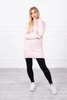 Sweater with stand-up collar light powdered pink