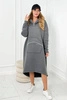 Insulated dress with a hood graphite