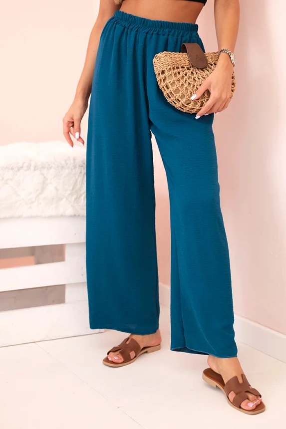 Wide-leg trousers sea green