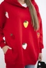 Isoliertes Sweatshirt mit Erdbeermotiv rot