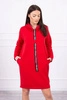 Kleid mit Krawatte rot