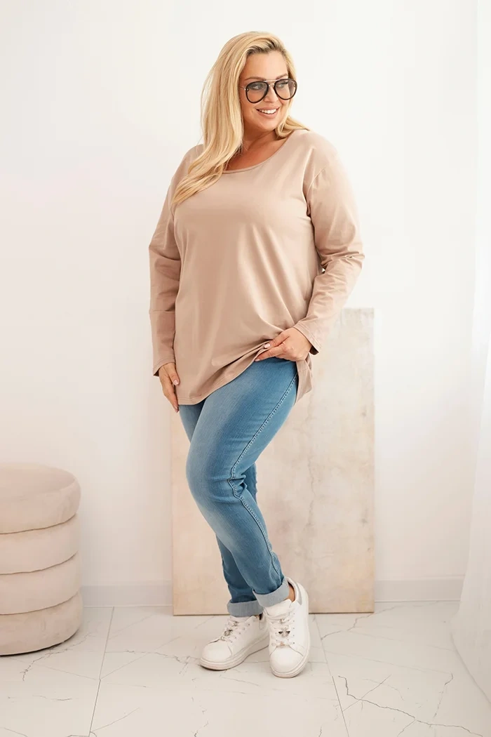 Dámska blúzka Plus Size s lodičkovým výstrihom fango