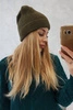 Cap with mohair K223 khaki