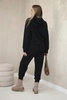 Viskose-Set Kapuzenpullover + Hose schwarz