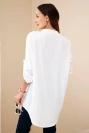 Bluse mit längerem Rücken weiß