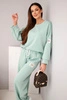Ladies' set butter sweatshirt + pants dark mint