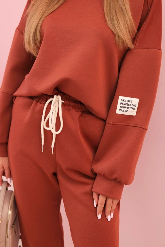 Set sweatshirt + pants butter orange