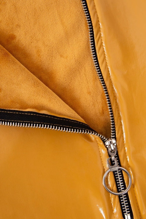 Double-layer skirt with express mustard