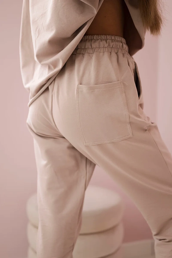Set 2-piece sweatshirt + pants beige