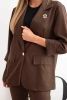 Damen-Set Punto elegante Jacke und Hose braun